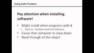Learn Windows 7 - using safe practices