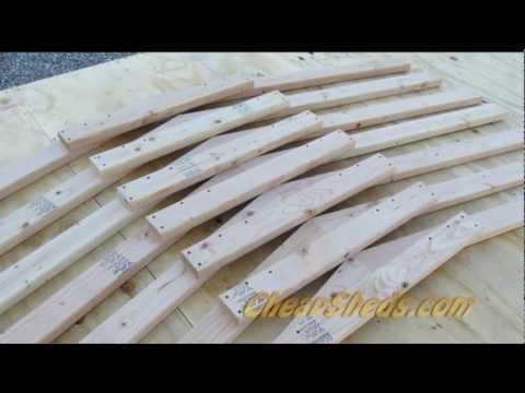  To Build Trusses For Your Wooden Garden Storage Shed Video - YouTube