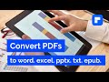 Convert PDF With PDFelement:  Learn How to Convert PDF Files in High Quality and Quickly