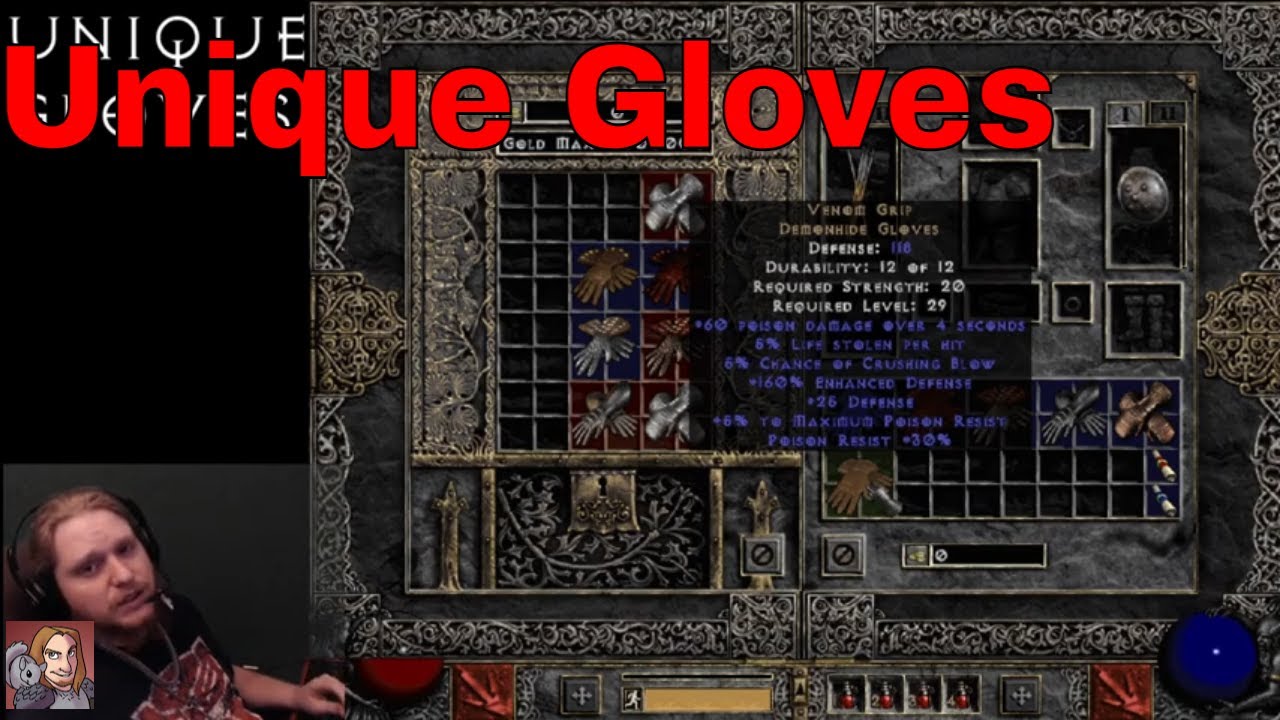 Hyped For D2R Unique Gloves YouTube