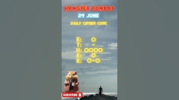 hamster combat daily cipher code today 29 june. | cipher code today