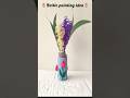 bottle painting idea/ aesthetic room decor #aestheticroomdecor #bottlepainting #painting #tulips