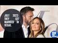 Ben Affleck and Jennifer Lopez Got Married in Vegas / News From The Latest Celebrities