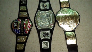 WWE Championship Replica Belt Collection Comparison (WWE vs. WHC vs. U.S.) | Raymond Strazdas