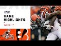 Browns vs. Bengals Week 17 Highlights | NFL 2019