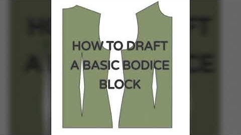 How to draft a basic bodice pattern {DETAILED} with waist and side dart, beginner friendly, DIY