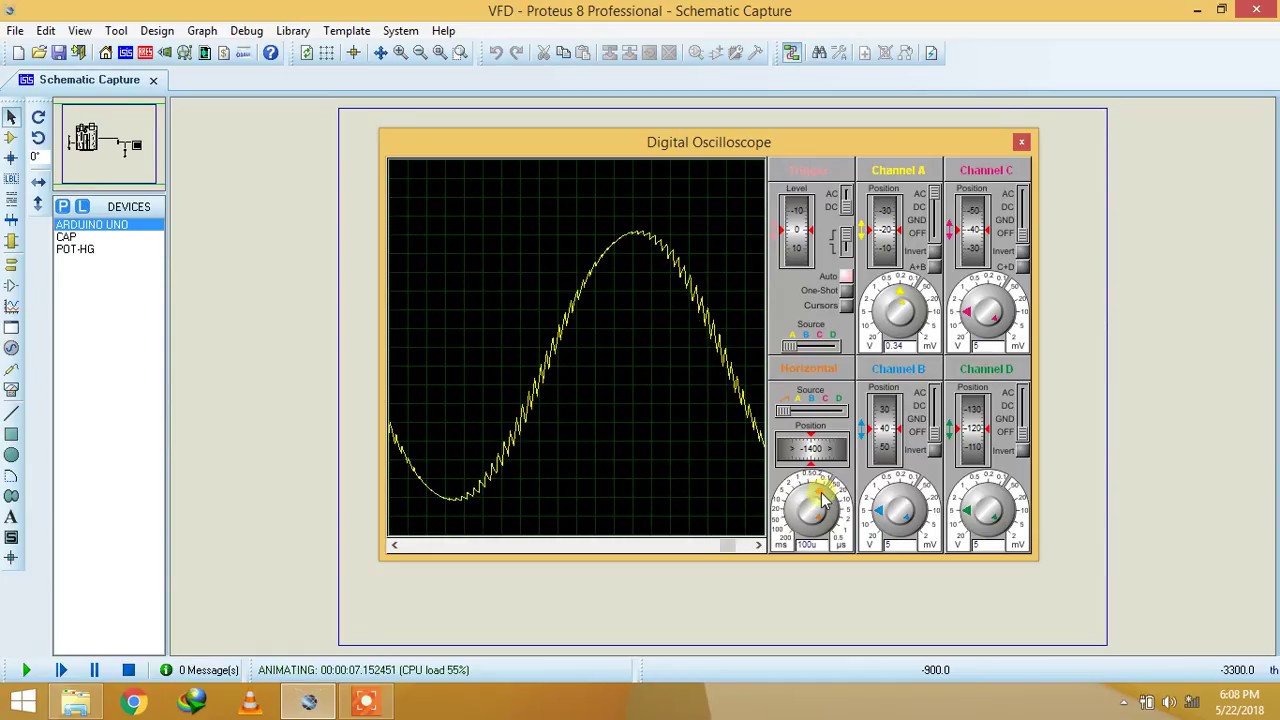 3 Phase Pure Sine wave using Arduino OUTPUT - YouTube