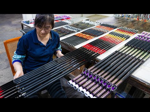 Видео: Процесс производства удочек из углеродного волокна - Тайваньский завод