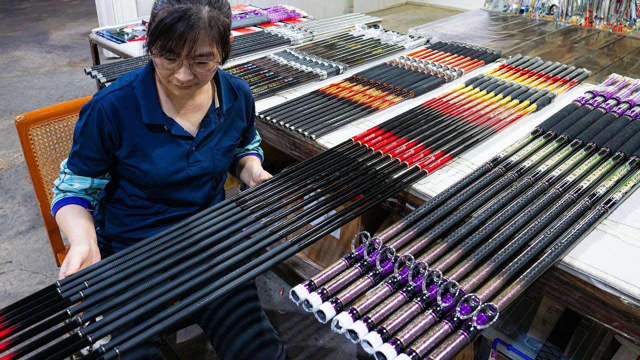 Carbon Fiber Fishing Rod Manufacturing Process / 碳纖維釣竿製造 Taiwan