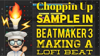 Chopping up a sample in Beatmaker 3 Making a Lofi Beat