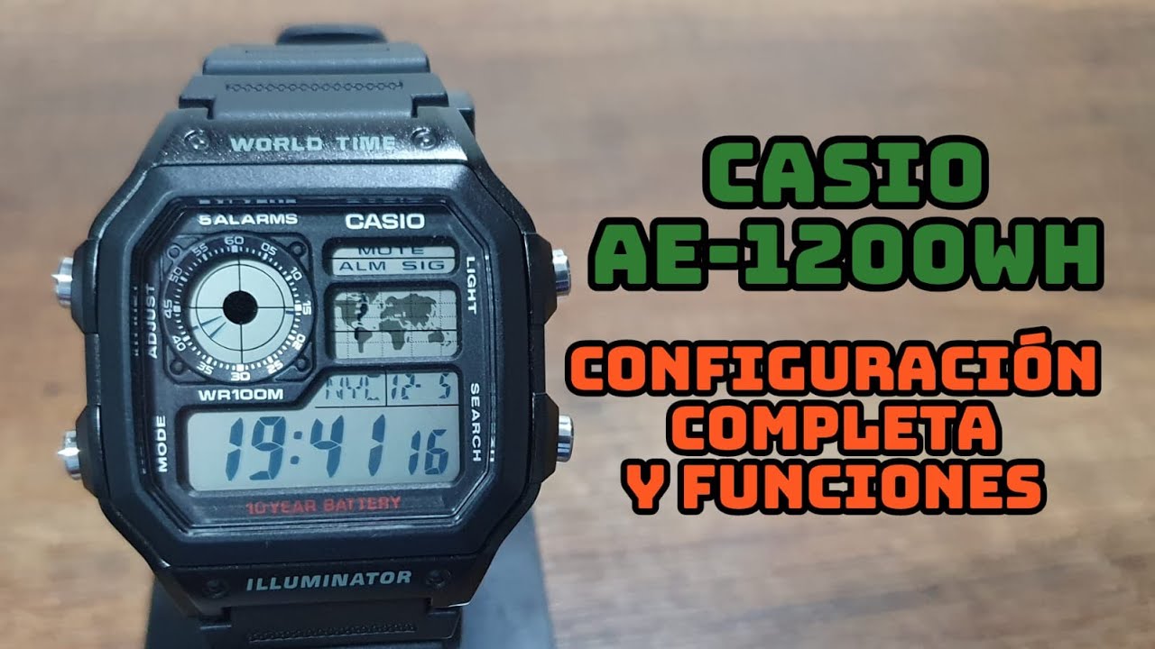 Reloj Casio Hombre Ae-1200whd Alarma Crono Wr 100m Env Grati
