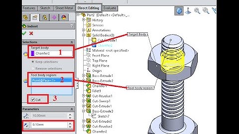 Nut And Bolt design and animation in Solidworks