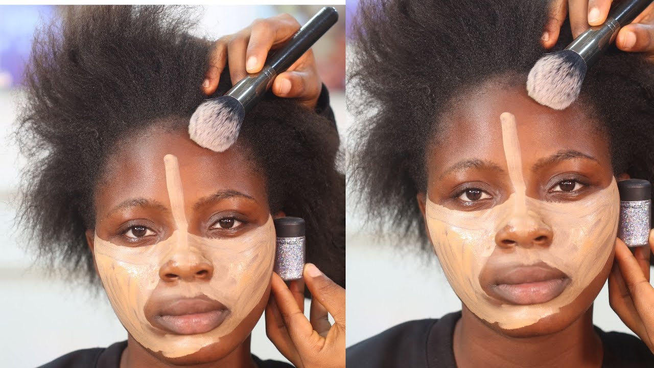 ПРЕОБРАЖЕНИЕ В НИГЕРИЙСКОМ МАКИЯЖЕ 👆 ВИРУСНОЕ ⬆️ ПРЕОБРАЖЕНИЕ ⬆️😱 ПРЕОБРАЖЕНИЕ ТЕМНОЙ КОЖИ 😱