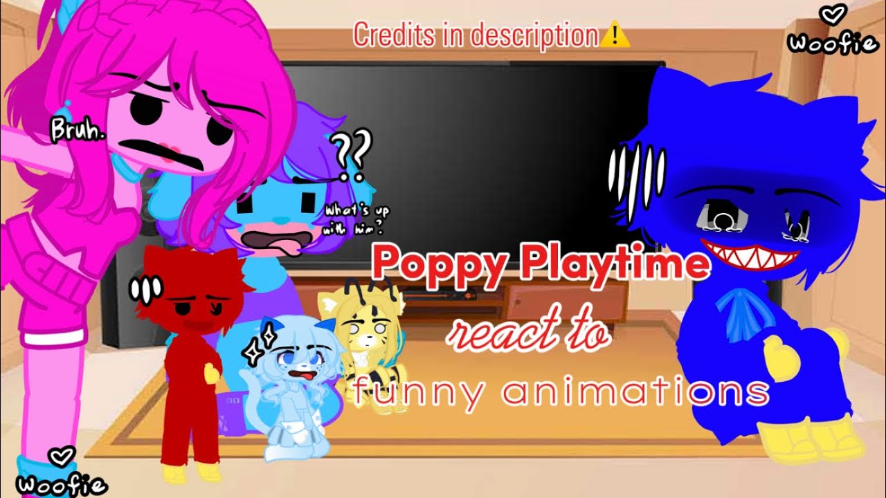 Poppy Playtime реагирует на ✨забавные анимации✨ || Все титры в описании ⚠️ ||#реакция #gacha