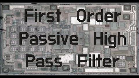 First Order Passive High Pass Filter