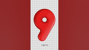 9 to 0 Bold Red Countdown Timer with Voice #countdown #timer #shorts