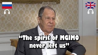 Lavrov Remembers MGIMO Student Days and His Bond with the Current Rector | RU-EN interpretation