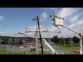 How we change out an electric utility pole