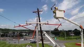 How we change out an electric utility pole