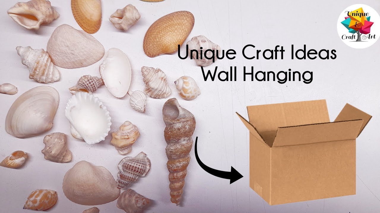 Cardboard craft|unique craftsideas|seashell crafts idea|wall hanging ...