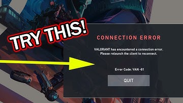 How To FIX  Valorant Has Encountered A Connection Error  Please Relaunch The Client To Reconnect