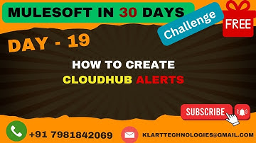 19 - MuleSoft Training- Creating CloudHub Alerts in 5 minutes (Effective Monitoring)