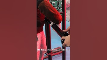 LED display screen floor stand installation  #leddisplayfactory #ledvideowalls