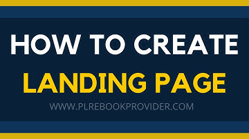 How to create a LANDING PAGE to collect EMAILS or to SELL any products