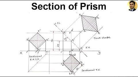 Section of Prism | Problem 1 | Section of Solid | Engineering Drawing