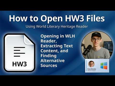 How to Open HW3 Files (World Literary Heritage Document)