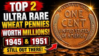 Top 2 Ultra Rare Wheat Pennies Worth MILLIONS — 1945 &amp; 1951 Still Out There!