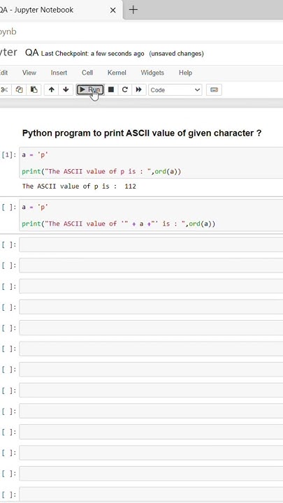 2.52 Python program to print ASCII value of given character? # ...