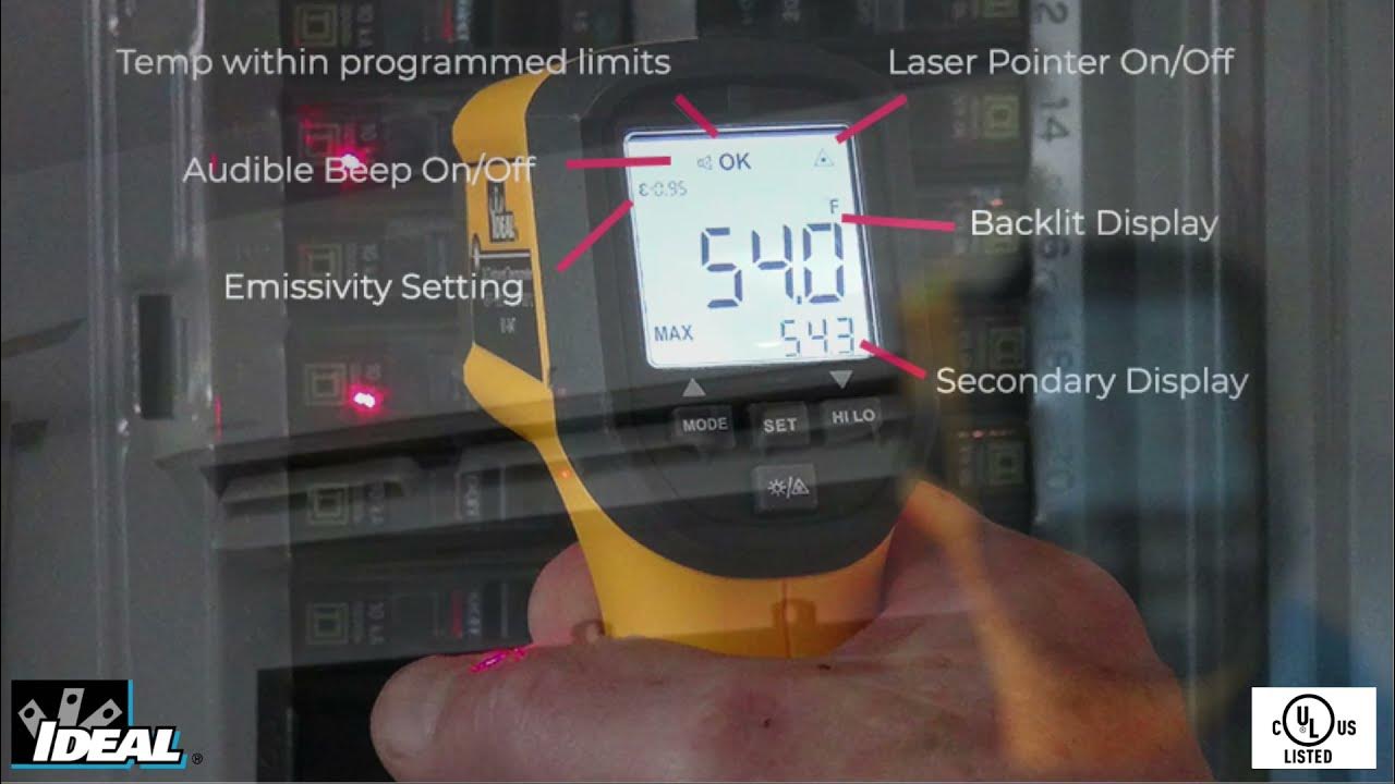 Ideal 61-847 - Dual Laser Targeting Infrared Thermometer