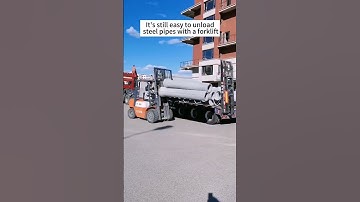 Forklift unloading pipe #forklift #rental #abudhabi #contact#viralshorts #video  www.abhauae.com