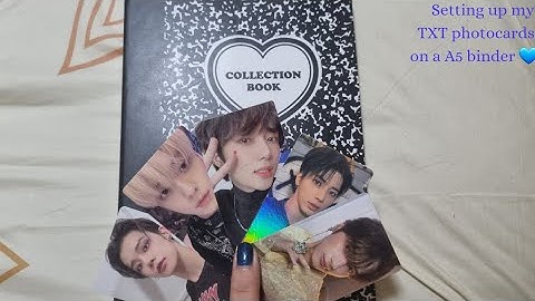 setting up my txt a5 photocard binder! 💙