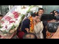 Jitesh Singh Deo receives a heroic welcome at his hometown in Lucknow