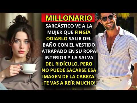 SALE DEL BAÑO SIN NOTAR QUE SU VESTIDO QUEDÓ ATRAPADO EN LA ROPA INTERIOR. EL HEREDERO LO VE...