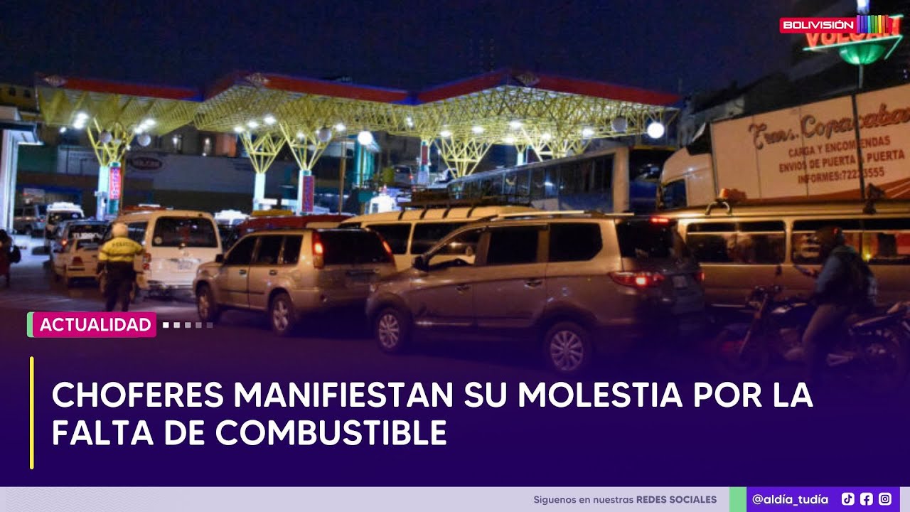 Choferes manifiestan su molestia por la falta de combustible - YouTube