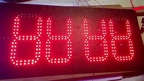 Reloj LED Hora Minutos Temperatura Video 2 de 3 - www.LEDFACIL.com.ar