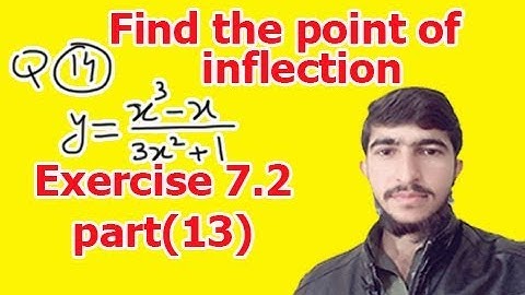 Find the points of inflection of the curves (Bsc Calculus chapter 7 exercise 7.2 part(13))