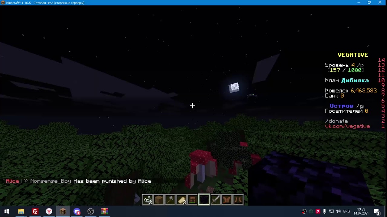 MINECRAFT С ПОДПИСЧИКАМИ IP vegative.ga [1.8.9 - 1.16.5]