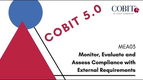 COBIT 5: MEA03 Monitor, Evaluate and Assess Compliance with External Requirements
