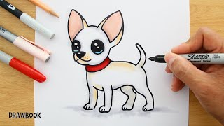 How to draw a CHIHUAHUA PUPPY (chihuahua teacup)