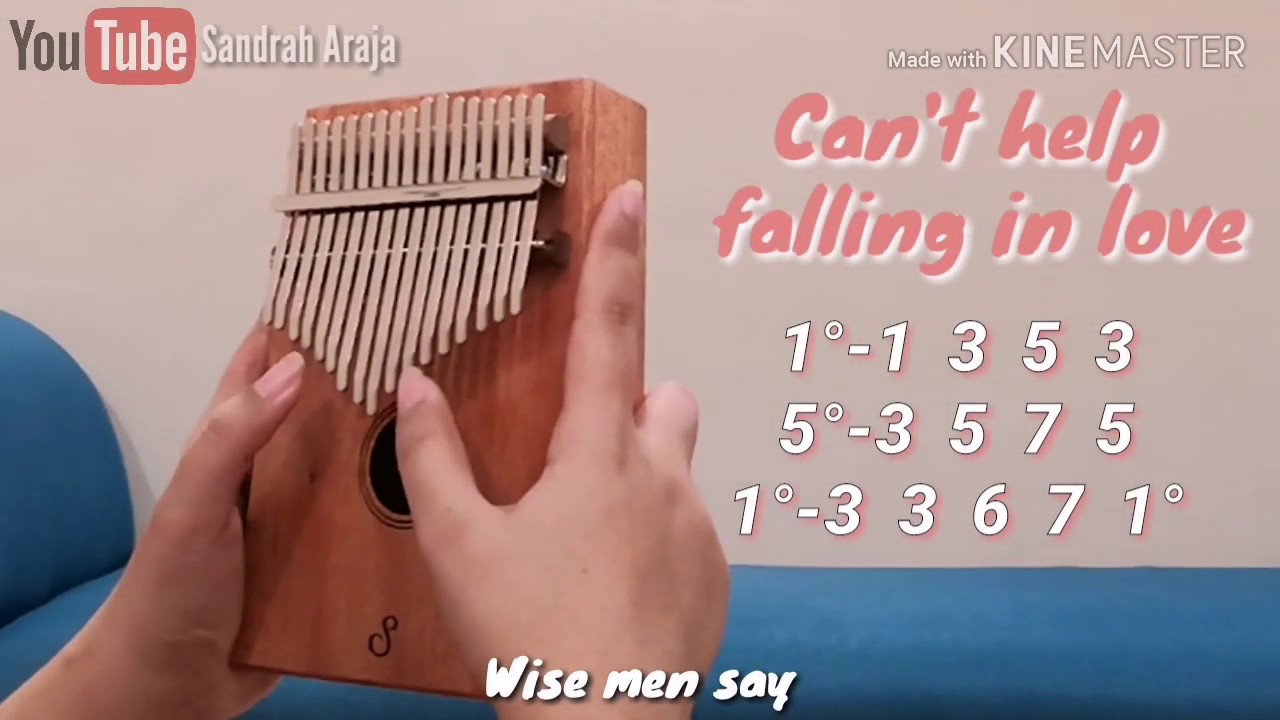 Can T Help Falling In Love Kalimba Cover With Numbered Notation Tabs Lyrics Youtube Cant Help Falling In Love Piano Chords Chart Thumb Piano