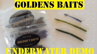 Golden's Baits Finesse Worm Lineup - Lure Review and Underwater Video Demo