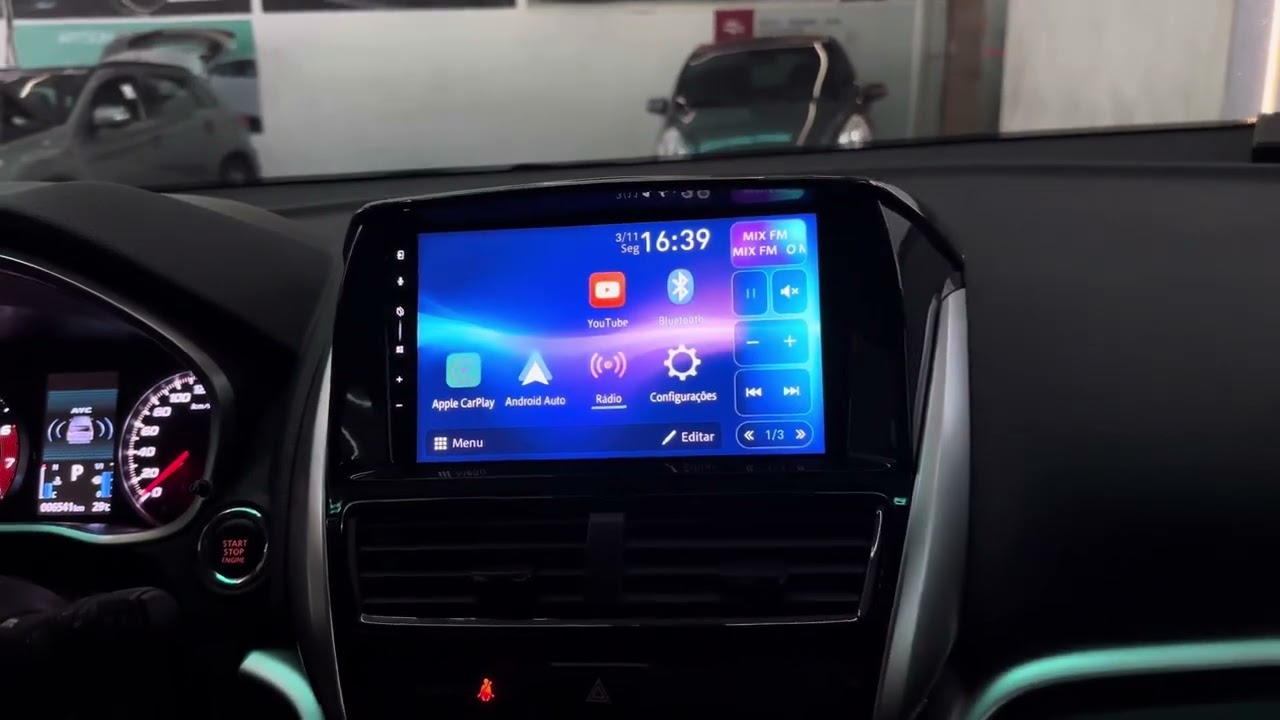 Mitsubishi Eclipse Cross 2024 - central Pioneer 9” com Apple CarPlay e Android Auto sem fio