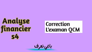 Analyse financier s4 : Correction Lexaman QCM