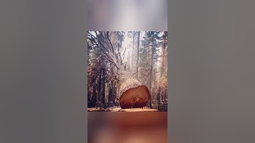 Insanely Satisfying Tree Cutting with Chainsaw #104