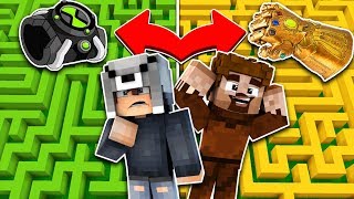 OMNİTRİX LABİRENTİ VS SONSUZLUK ELDİVENİ LABİRENTİ! 😱 - Minecraft