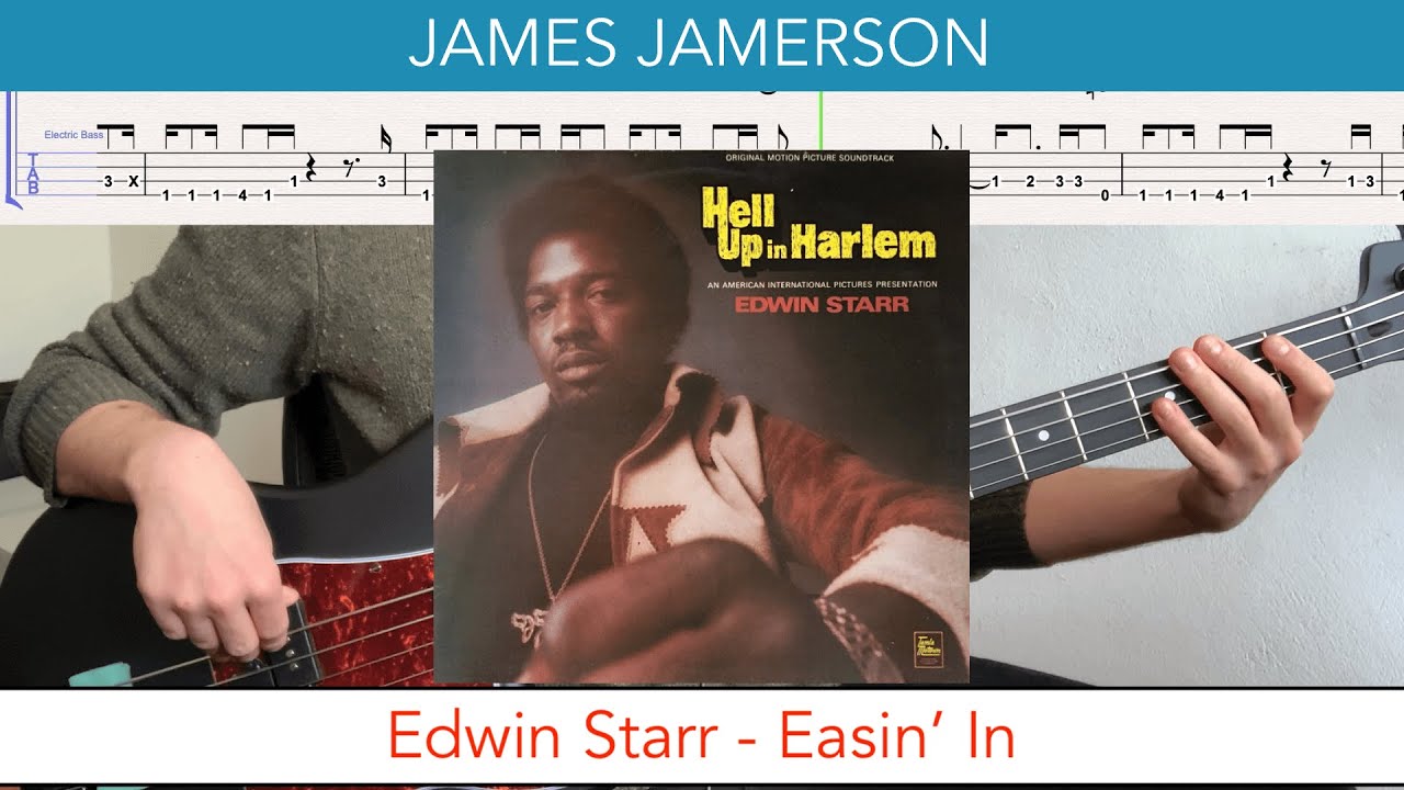 Edwin Easin In James Jamerson // Edwin Starr - Easin' In // bass playalong w/tabs ...